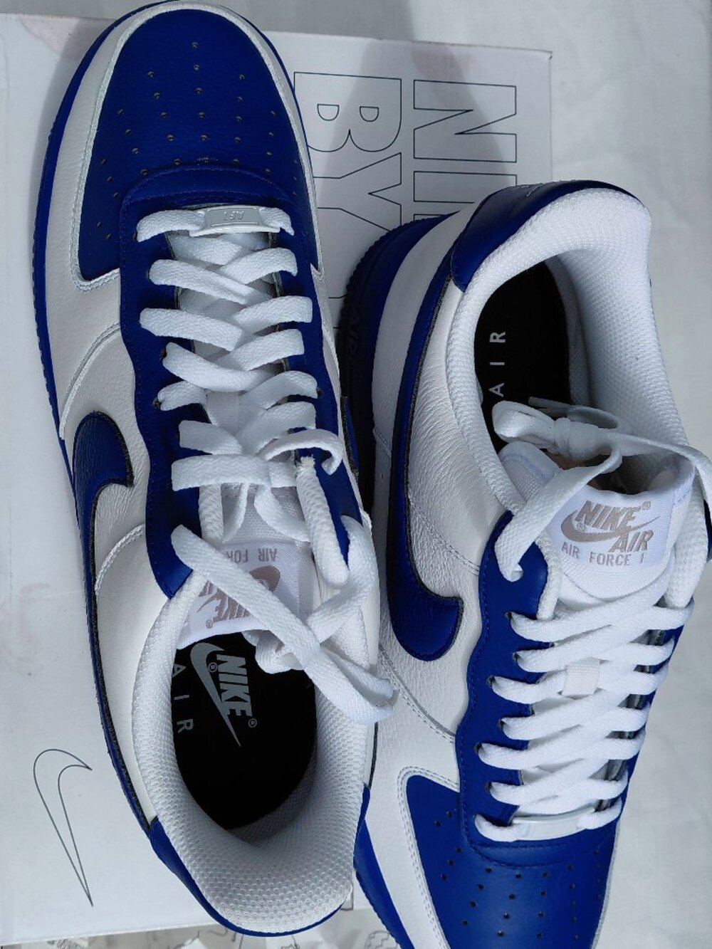 Nike Air Force 1 '07 Low White Royal Blue Men's Sneakers Size 11 New